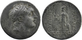 Kings of Cappadocia, Ariarathes IV (220-163), Drachm
Diademed head of king right
Athena standing l., holding Nike, shield and spear;
Simoneta 20
4,04 ...
