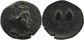 Cilicia, Soloi Æ20. Circa 100-30 BC. 
Turreted, veiled, and draped bust of Tyche right 
Piloi of the Dioskouroi; monogram below. 
SNG France 1206.
6,1...