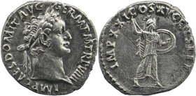 Domitian AR Denarius. Rome, AD 92-93. 
 laureate bust right. right / Minerva advancing right with spear and shield. 
 RIC 739; RSC
3,16 gr. 18 mm