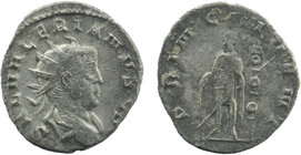 Saloninus, as Caesar, AR Antoninianus. Mediolanum, AD 258-260.
Obv: SAL VALERIANVS CS, radiate and draped bust of Valerian II right
Rev: PRINC IVVEN...