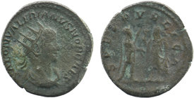 SALONINUS, as Caesar. 258-260 AD. AR Antoninianus 
Samosata mint. Struck circa 260 AD. 
Radiate, draped, and cuirassed bust right, seen from behind 
R...