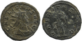 Gallienus (253-268), Antoninianus, Rome, 261-262 A.C
Radiate and draped bust right / Aequitas standing left, holding scales and cornucopiae.
RIC V, 15...