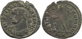 Maximianus Herculius (286-305 AD). AE. Follis 
Lugdunum (Lyon), c. 301-303 AD.
MP C MAXIMIANVS AVG, laureate bust left, right holding sceptre over sho...