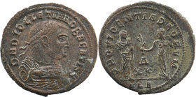 Diocletian. A.D. 284-305. AE follis 
Carthage mint, Struck A.D. 299-303. 
IMP DIOCLETIANVS P F AVG, laureate head right 
SALVIS AVGG ET CAESS FEL KART...