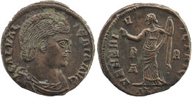 Galeria Valeria (Galerius 305-311)
Follis, Alexandria, 308-310 AE.
Obv: diademed draped bust right.
Rev: Venus standing facing with apple and raising ...