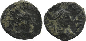Aurelian, with Vaballathus. A.D. 270-275. AE antoninianus
Antioch, A.D. 270-272.
laureate, draped and cuirassed bust of Vabalathus right
IMP C AVRELIA...