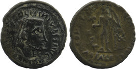 Licinius I - Barbarous Imitation. c. 315-325 AD.. AE follis 
Obv: Barbarous legend, closely resembling the correct lettering, laureate head right; leg...