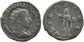 Gordian III AR Antoninianus. Rome, AD 241-243. 
IMP GORDIANVS PIVS FEL AVG, laureate, draped and cuirassed bust right 
AETERNITATI AVG, Sol standing r...