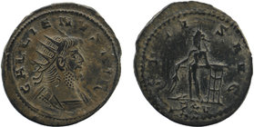 Gallienus. A.D. 253-268. antoninianus 
Antioch mint, struck A.D. 267. 
GALLIENVS AVG, radiate and cuirassed bust right 
SALVS AVG, Apollo standing lef...