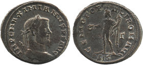 Maximinus II, 310-313. Follis Siscia, 310-311. AE Silvered Follis
IMP MAXIMINVS P F AVG Laureate head of Maximinus to right. 
Rev. GENIO AVGVSTI / cre...