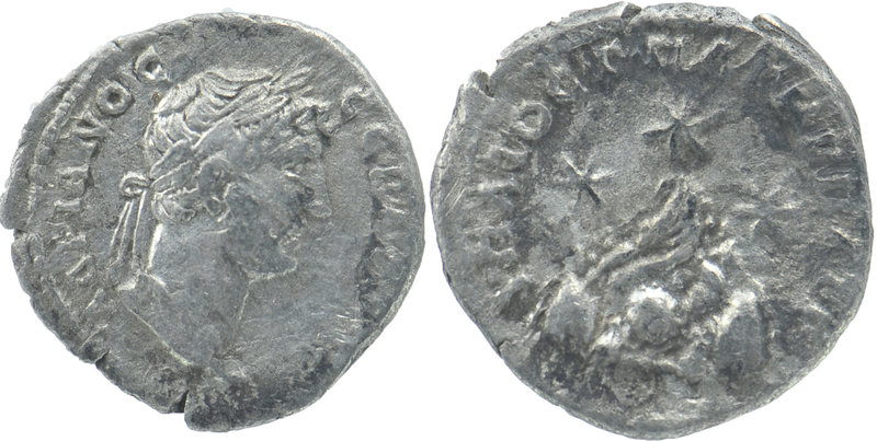 CAPPADOCIA, Caesarea. Hadrian. 117-138 AD. AR Drachm?
Laureate bust right,
Mount...