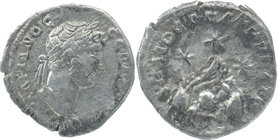 CAPPADOCIA, Caesarea. Hadrian. 117-138 AD. AR Drachm?
Laureate bust right,
Mount Argaeus with three stars.
Syd.27.
2,31 gr. 20 mm