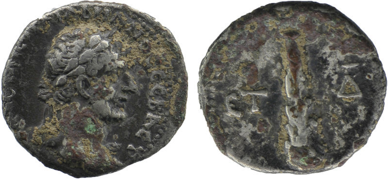 Cappadocia, Caesarea. Hadrian. A.D. 117-138. AR hemidrachm 
Laureate bust of Had...