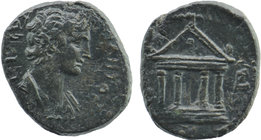 LYDIA. Sardes. Pseudo-autonomous. Time of Vespasian (69-79). Ae
IERA CYNKLHTOC.
Draped bust of Senatus right.
Rev: CAPΔIANΩN.
Tetrastyle temple.
RPC 1...
