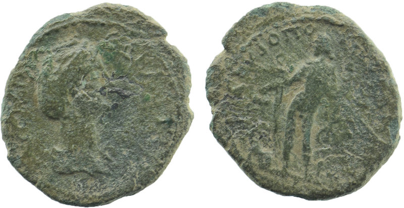 CILICIA. Flaviopolis. Diva Faustina I (Died 140/1). Ae.
Obv: ΘЄΑ ΦΑΥСΤЄΙΝΑ.
Drap...