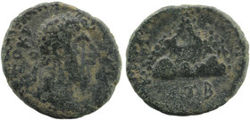 CAPPADOCIA. Caesarea. Lucius Verus (161-169). Ae.
Laureate, draped and cuirassed bust right.
Mount Argaeus with conical top.
RPC IV 8009 u. 8011 var. ...