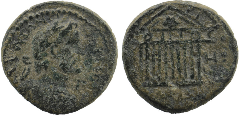 BITHYNIA, Koinon. Antoninus Pius (138-161) AE
Radiate head right
Rev: Octastyle ...