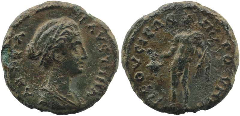 Bithynia. Prusias. Faustina II (Augusta, 147-175). Ae
Obv: ΑΝΝΕΑ ΦΑVSΤΙΝΑ(sic)/ ...