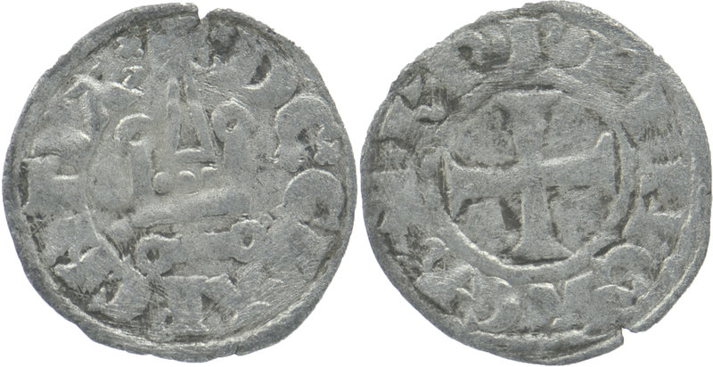 CRUSADER STATES. ACharles II of Anjou (1285-1289) AD  Denier
Châtel tournois / ...