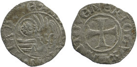 Italy, Venice. Antonio Venier. Doge, 1382-1400. BI tornesello 
+·ANTO VENERIO DVX, cross potent / +·VEXILIFER · VENETIAL, Nimbate lion seated left, ho...