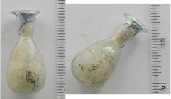 Roman Glass Flask. Ca. 3rd century AD.