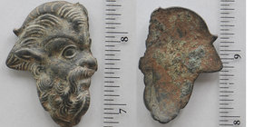 Head of PAN. Bronze. Roman Art, ca 2-3rd century.
