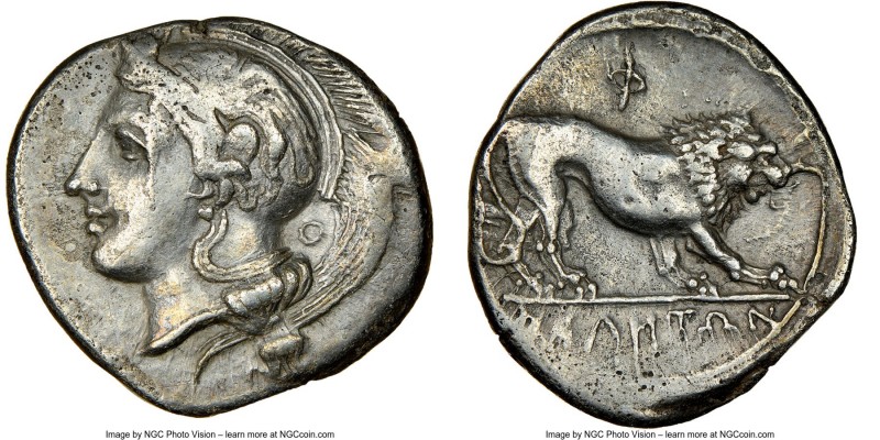 LUCANIA. Velia. Ca. 340-280 BC. AR didrachm (21mm, 2h). NGC VF. Theta group, ca....