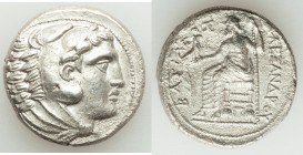 MACEDONIAN KINGDOM. Alexander III the Great (336-323 BC). AR tetradrachm (25mm, 16.50 gm, 7h). VF, roughness. Early posthumous issue of 'Amphipolis', ...
