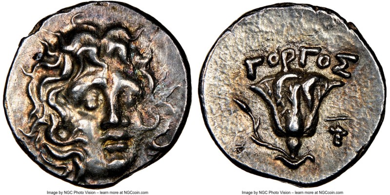 MACEDONIAN KINGDOM. Perseus (179-168 BC). AR drachm (15mm, 12h). NGC AU. Pseudo-...