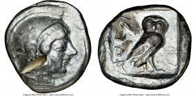 ATTICA. Athens. Ca. 510/500-480 BC. AR tetradrachm (24mm, 17.23 gm, 10h). NGC Choice VF 4/5 - 2/5, test cut. Head of Athena right, wearing crested Att...