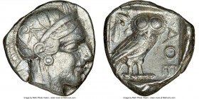 ATTICA. Athens. Ca. 440-404 BC. AR tetradrachm (24mm, 17.14 gm, 1h). NGC XF 5/5 - 4/5. Mid-mass coinage issue. Head of Athena right, wearing crested A...
