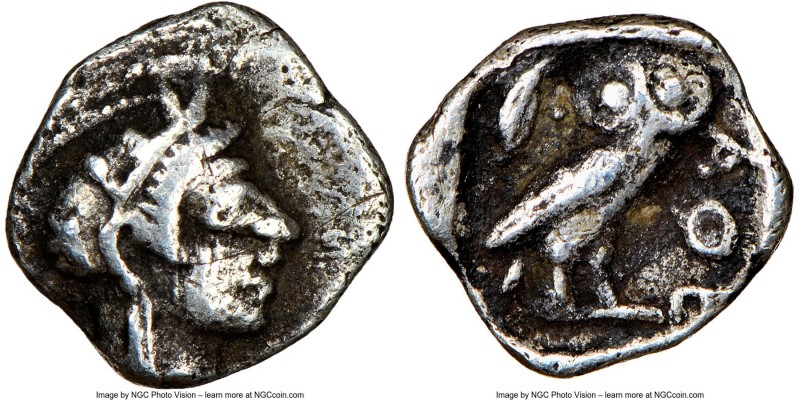 ATTICA. Athens. Ca. 440-404 BC. AR hemiobol (8mm, 0.31 gm, 3h). NGC Choice Fine ...