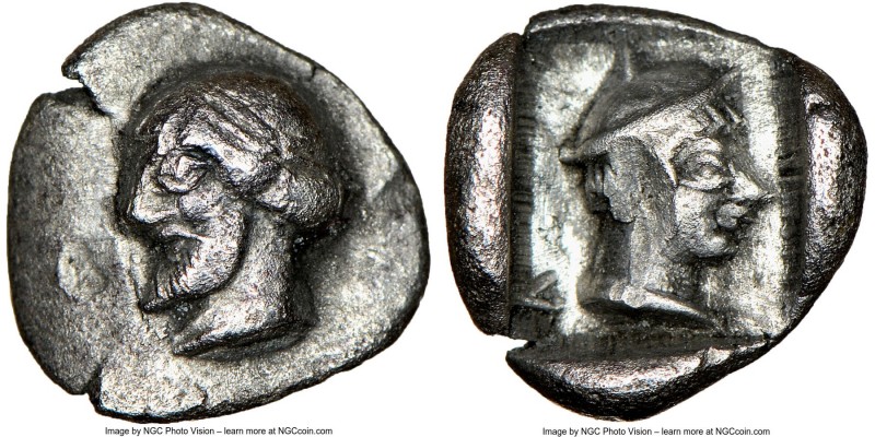 ARCADIA. Mantineia. Ca. 470-450 BC. AR hemiobol (7mm, 0.50 gm, 6h). NGC Choice X...