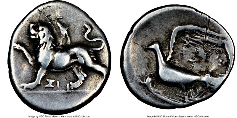 SICYONIA. Sicyon. Ca. 350-280 BC. AR triobol or hemidrachm (14mm, 2.80 gm, 10h)....