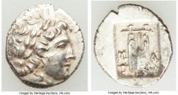 LYCIAN LEAGUE. Masicytes. Ca. 48-20 BC. AR hemidrachm (14mm, 1.98 gm, 1h). XF. Series 1. Laureate head of Apollo right; Λ-Y below / M-A, cithara (lyre...