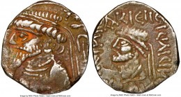 ELYMAIS KINGDOM. Kamnaskires V (ca. 54-32 BC). BI tetradrachm (27mm, 12h). NGC VF. Seleucia ad Hedyphon. Diademed, draped bust of Kamnaskires V left; ...