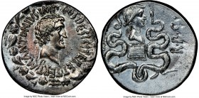 Marc Antony, as Triumvir and Imperator (44-30 BC), with Octavia. AR cistophorus (26mm, 10.11 gm, 11h). NGC Choice XF 4/5 - 2/5, brushed. Ephesus, ca. ...