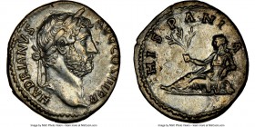 Hadrian (AD 117-138). AR denarius (17mm, 6h). NGC Choice XF. Travel series, Rome, AD 134-138. HADRIANVS AVGVSTVS COS III P P, bare head of Hadrian rig...