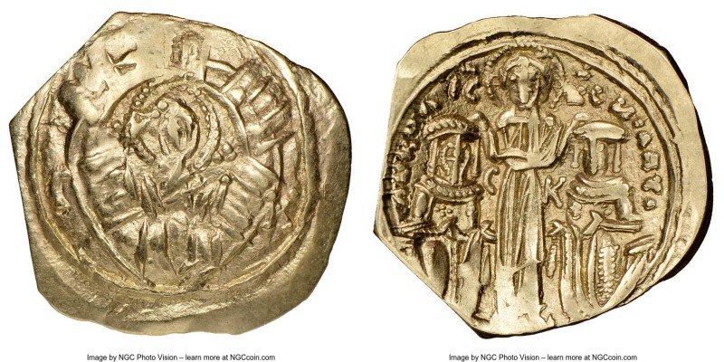 Andronicus II Palaeologus (AD 1282-1328), with Michael IX. AV/EL hyperpyron (23m...