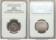 Leopold II silver Uniface Trial Franc ND (1903) MS64 NGC, Dupriez-1414 var. Lavender-gray toning with golden highlights and lots of glimmering reflect...