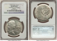 Pair of Certified Republic Pesos NGC 1) Peso 1938 - AU Details (Harshly Cleaned), KM22. Type 3. 2) "Jose Marti Centennial" Peso 1953 - MS63, KM29. Sel...