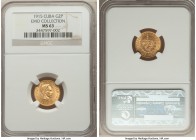 Republic gold 2 Pesos 1915 MS63 NGC, KM17. AGW 0.0967 oz. Selections from the EMO Collection Cabinet

HID09801242017