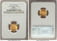 Republic gold 2 Pesos 1916 MS64 NGC, KM17. AGW 0.0967 oz. Selections from the EMO Collection Cabinet

HID09801242017