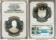 Republic 3-Piece Lot of Certified silver 20 Pesos 1977 NGC Ultra Cameo, 1) "Antonio Maceo" silver 20 Pesos - PR67, KM40 2) "Ignacio Agramonte" silver ...