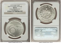 Republic silver 20 Pesos 1979 MS69 NGC, KM44. Mintage: 20,000. Issued for the non-aligned Nations conference. Selections from the EMO Collection Cabin...