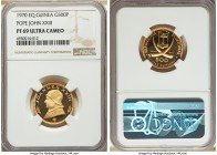 Republic gold Proof 500 Pesetas 1970 PR69 Ultra Cameo NGC, KM22. Mintage: 1,680. Pope John XXIII commemorative. 

HID09801242017