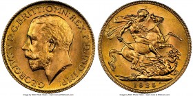 George V gold Sovereign 1925 MS66 NGC, KM820. AGW 0.2355 oz.

HID09801242017