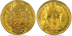Maria Theresa gold 2 Ducat 1765-KB XF40 NGC, Kremnitz mint, KM379. Shimmering luster with slightly wavy flan. 

HID09801242017
