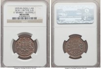 British India. East India Company 1/4 Anna 1835-(m) MS64 Brown NGC, Madras mint, KM446.2, S&W-1.98. Type A/8. 17 berries - sloping 1.

HID09801242017