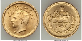 Muhammad Reza Pahlavi gold Pahlavi SH 1331 (1952) UNC, KM1162. 22.3mm. 8.13gm. AGW 0.2354 oz.

HID09801242017